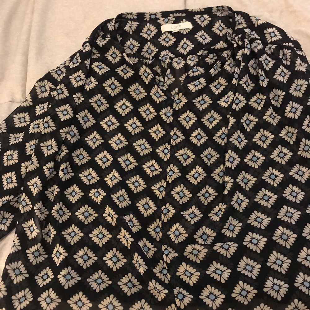 Sheer flower blouse